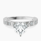 Platinum Cheryl Side Stone Lab Diamond Ring front image