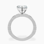 Platinum Cheryl Side Stone Lab Diamond Ring side right image one
