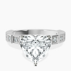 Platinum Cheryl Side Stone Lab Diamond Ring front image