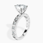 Platinum Cheryl Side Stone Lab Diamond Ring standing product image one