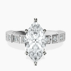 Platinum Cheryl Side Stone Lab Diamond Ring front image