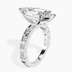 Platinum Cheryl Side Stone Lab Diamond Ring standing product image one