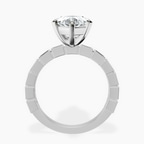 Platinum Cheryl Side Stone Lab Diamond Ring side right image one