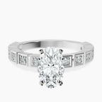 Platinum Cheryl Side Stone Lab Diamond Ring front image