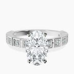Platinum Cheryl Side Stone Lab Diamond Ring front image