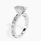 Platinum Cheryl Side Stone Lab Diamond Ring standing product image one