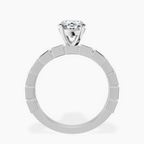 Platinum Cheryl Side Stone Lab Diamond Ring side right image one