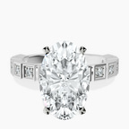 Platinum Cheryl Side Stone Lab Diamond Ring front image
