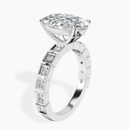 Platinum Cheryl Side Stone Lab Diamond Ring standing product image one