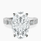 Platinum Cheryl Side Stone Lab Diamond Ring front image