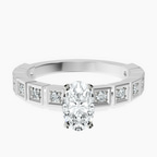 Platinum Cheryl Side Stone Lab Diamond Ring front image