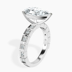 Platinum Cheryl Side Stone Lab Diamond Ring standing product image one