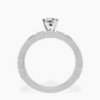 Platinum Cheryl Side Stone Lab Diamond Ring side right image one