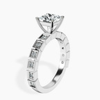 Platinum Cheryl Side Stone Lab Diamond Ring standing product image one