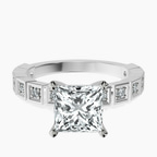 Platinum Cheryl Side Stone Lab Diamond Ring front image