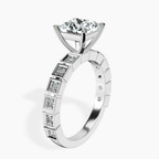 Platinum Cheryl Side Stone Lab Diamond Ring standing product image one