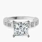 Platinum Cheryl Side Stone Lab Diamond Ring front image