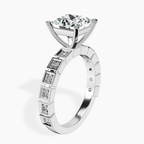 Platinum Cheryl Side Stone Lab Diamond Ring standing product image one