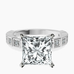 Platinum Cheryl Side Stone Lab Diamond Ring front image