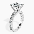 Platinum Cheryl Side Stone Lab Diamond Ring standing product image one