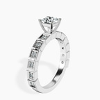 Platinum Cheryl Side Stone Lab Diamond Ring standing product image one