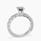 Platinum Cheryl Side Stone Lab Diamond Ring side right image one