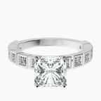 Platinum Cheryl Side Stone Lab Diamond Ring front image