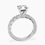 Platinum Cheryl Side Stone Lab Diamond Ring side right image one