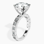 Platinum Cheryl Side Stone Lab Diamond Ring standing product image one