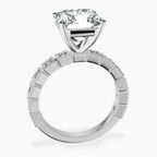 Platinum Cheryl Side Stone Lab Diamond Ring side right image one