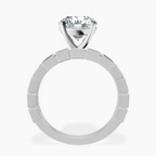Platinum Cheryl Side Stone Lab Diamond Ring side right image one