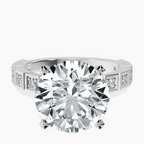 Platinum Cheryl Side Stone Lab Diamond Ring front image