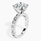 Platinum Cheryl Side Stone Lab Diamond Ring standing product image one