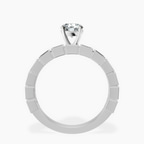 10kt White Gold Cheryl Side Stone Lab Diamond Ring side right image one