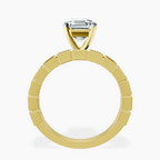 14ct Yellow Gold Cheryl Side Stone Lab Diamond Ring side right image one