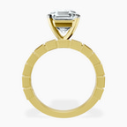 14kt Yellow Gold Cheryl Side Stone Lab Diamond Ring side right image one