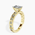 18kt Yellow Gold Cheryl Side Stone Lab Diamond Ring standing product image one