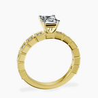 18kt Yellow Gold Cheryl Side Stone Lab Diamond Ring side right image one