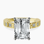 18kt Yellow Gold Cheryl Side Stone Lab Diamond Ring front image