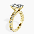 18kt Yellow Gold Cheryl Side Stone Lab Diamond Ring standing product image one