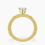 18kt Yellow Gold Cheryl Side Stone Lab Diamond Ring side right image one