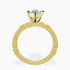 18kt Yellow Gold Cheryl Side Stone Lab Diamond Ring side right image one
