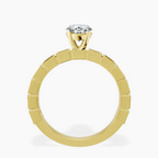 18kt Yellow Gold Cheryl Side Stone Lab Diamond Ring side right image one