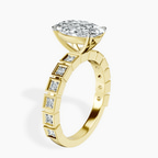 14kt Yellow Gold Cheryl Side Stone Lab Diamond Ring standing product image one