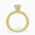 14kt Yellow Gold Cheryl Side Stone Lab Diamond Ring side right image one