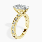 18kt Yellow Gold Cheryl Side Stone Lab Diamond Ring standing product image one