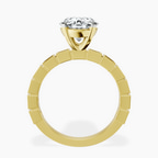 18kt Yellow Gold Cheryl Side Stone Lab Diamond Ring side right image one