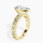 18kt Yellow Gold Cheryl Side Stone Lab Diamond Ring standing product image one