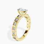 18kt Yellow Gold Cheryl Side Stone Lab Diamond Ring standing product image one