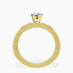 18kt Yellow Gold Cheryl Side Stone Lab Diamond Ring side right image one